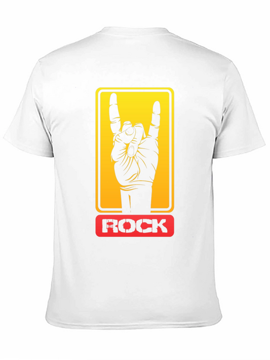 Camiseta Negra Rock n Roll Mano Cornuta