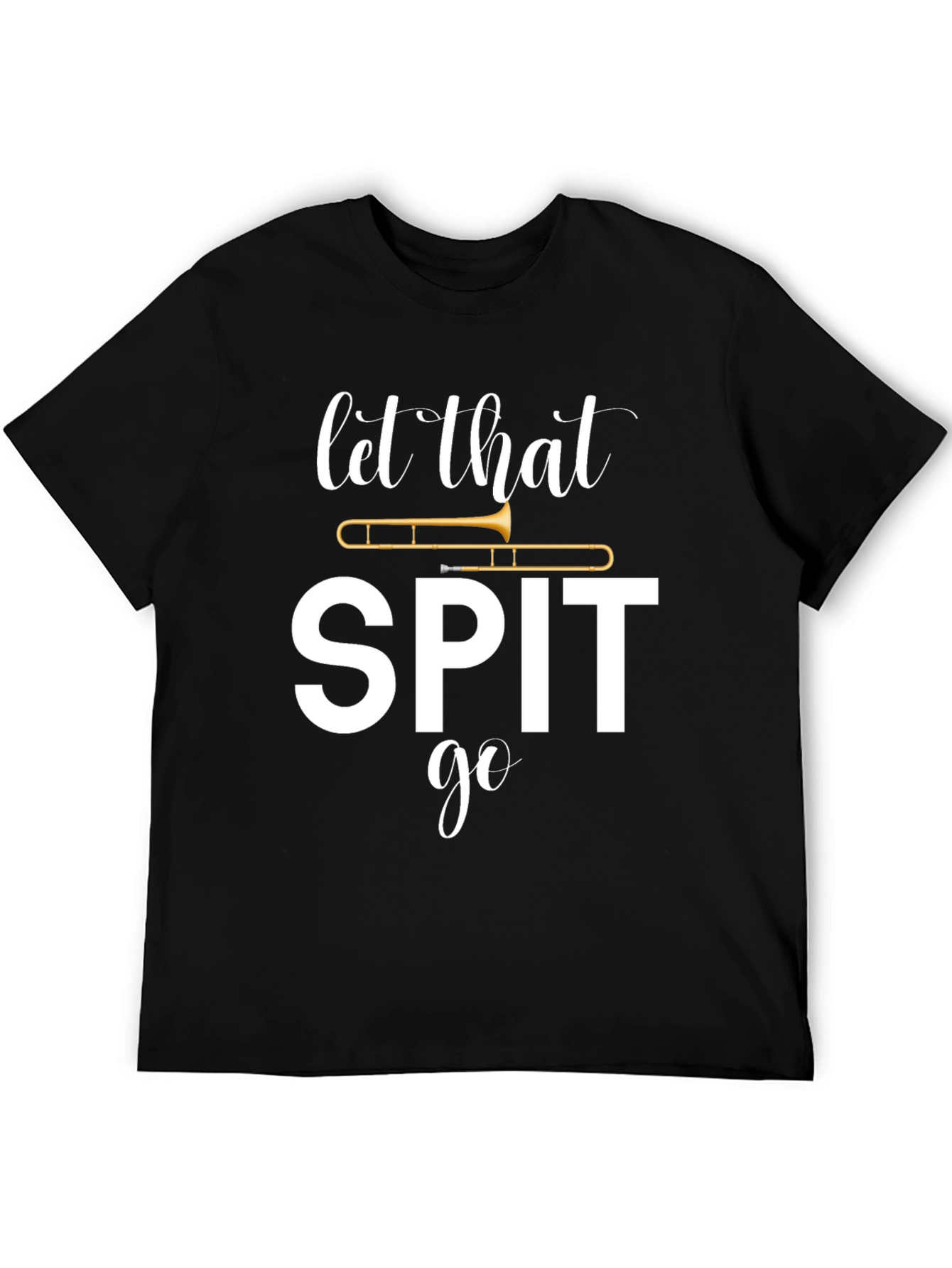 Camiseta Negra Let That Spit Go de Trompeta