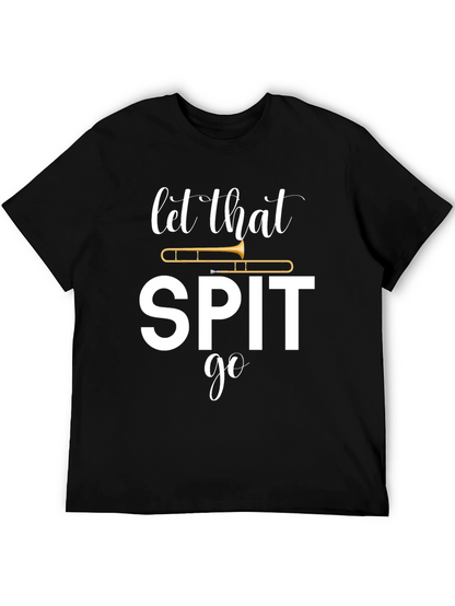 Camiseta Negra Let That Spit Go de Trompeta