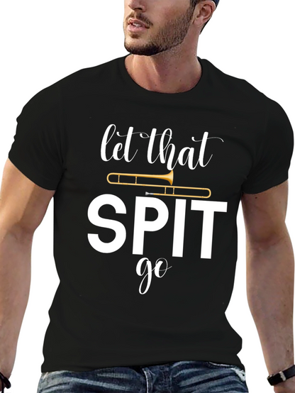 Camiseta Negra Let That Spit Go de Trompeta