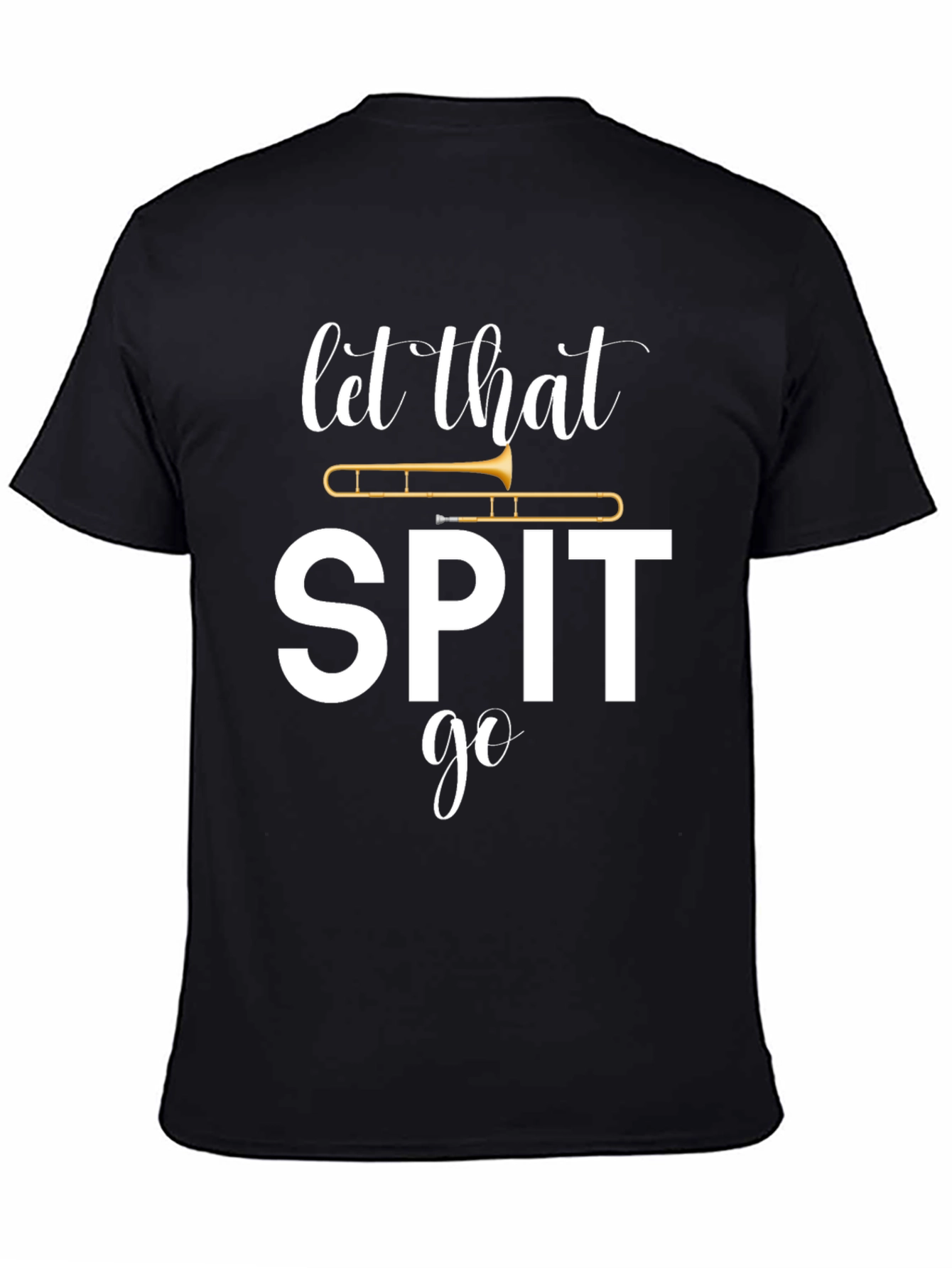 Camiseta Negra Let That Spit Go de Trompeta