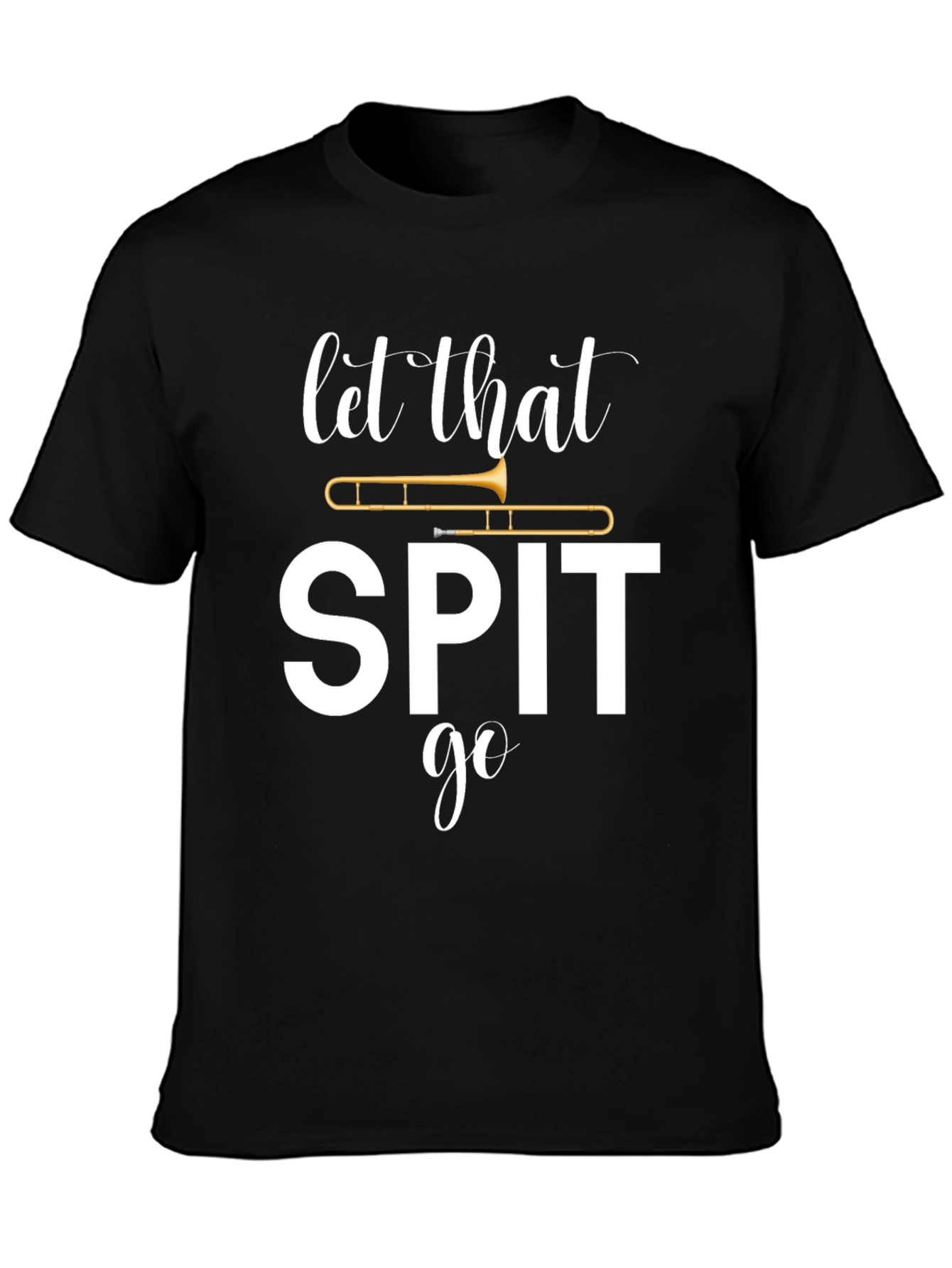 Camiseta Negra Let That Spit Go de Trompeta