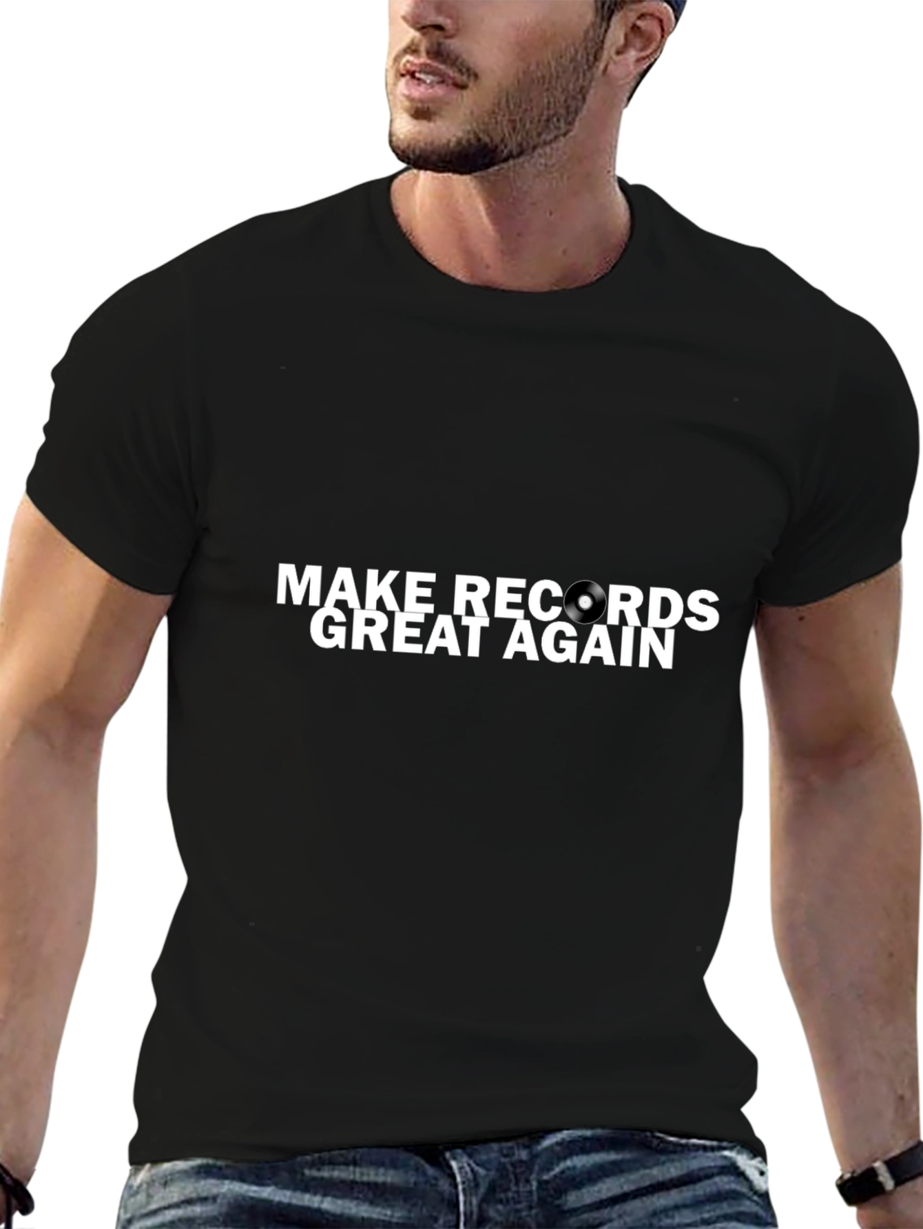 Camiseta Negra Make Records Great Again