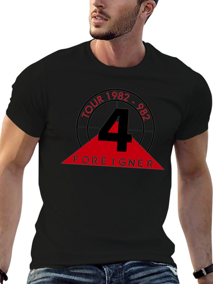 Camiseta Negra Foreigner Tour 1982