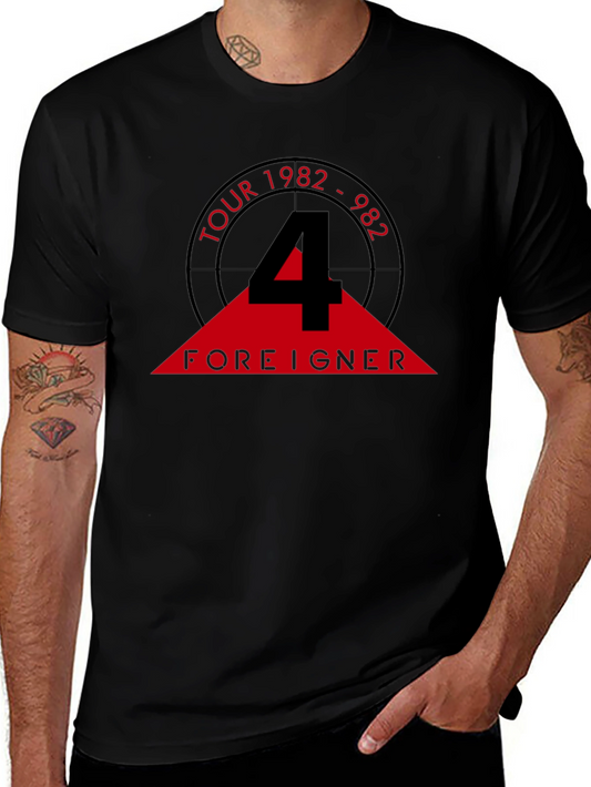Camiseta Negra Foreigner Tour 1982