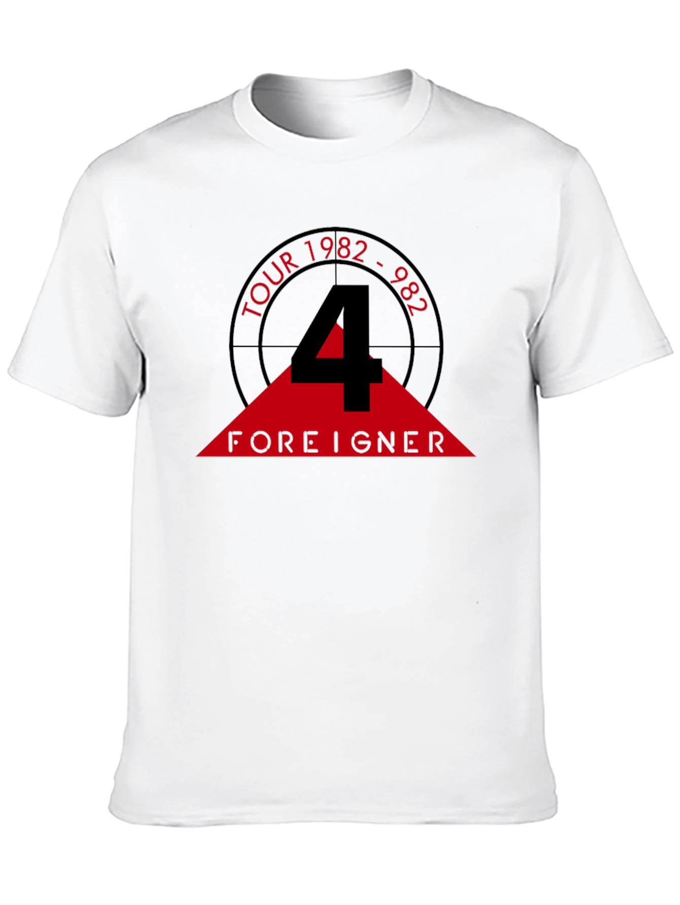 Camiseta Negra Foreigner Tour 1982