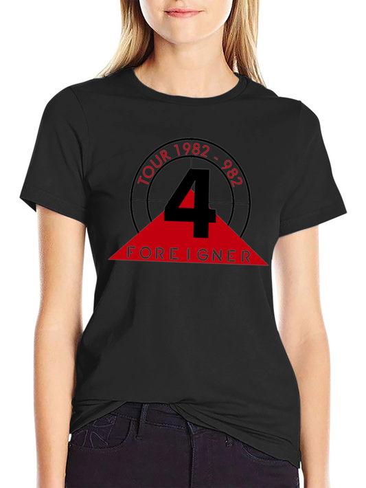Camiseta Negra Foreigner Tour 1982