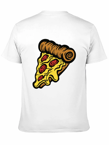 Camiseta Negra con Diseño de Pizza