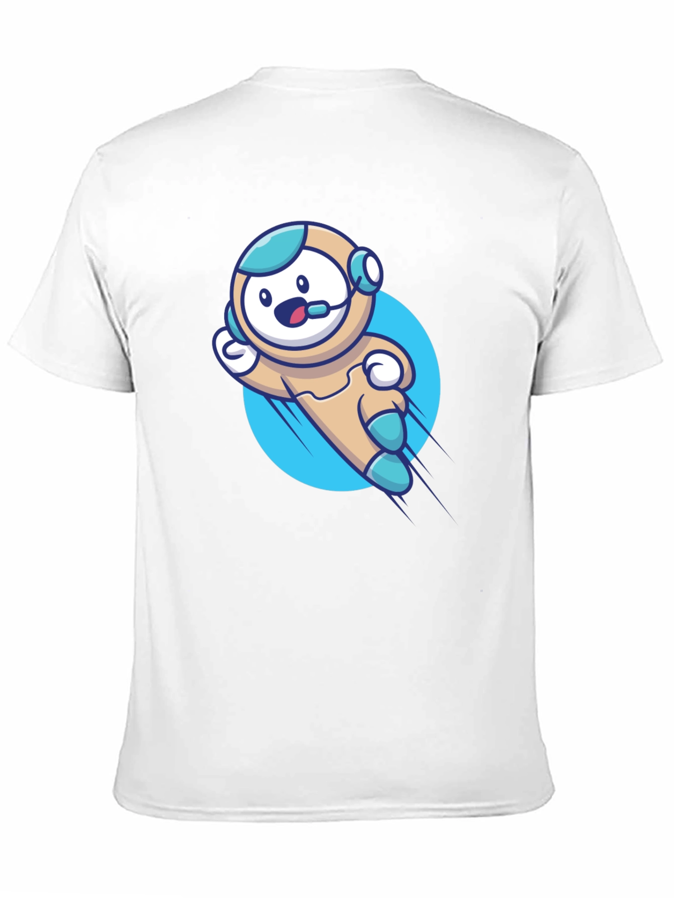 Camiseta Negra con Diseño de Astronauta Divertido