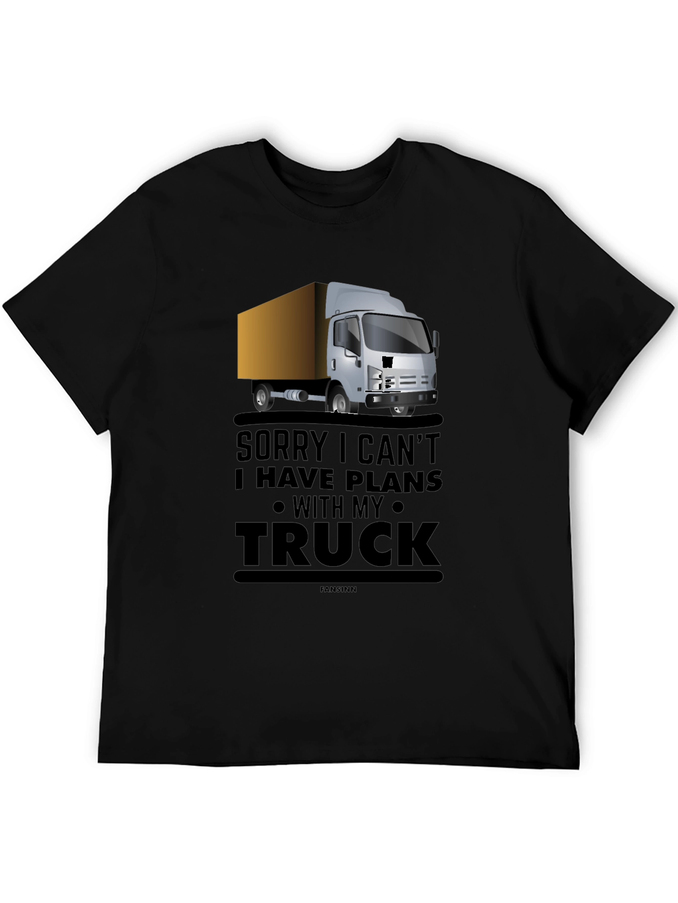 Camiseta Negra Lo Siento Tengo Planes Con Mi Camión