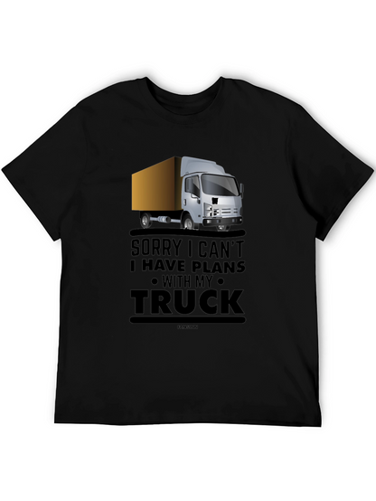 Camiseta Negra Lo Siento Tengo Planes Con Mi Camión
