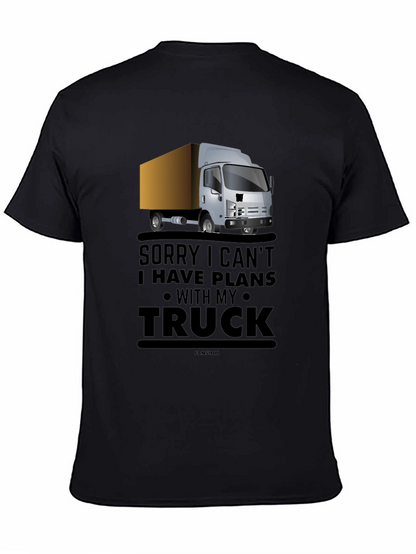 Camiseta Negra Lo Siento Tengo Planes Con Mi Camión