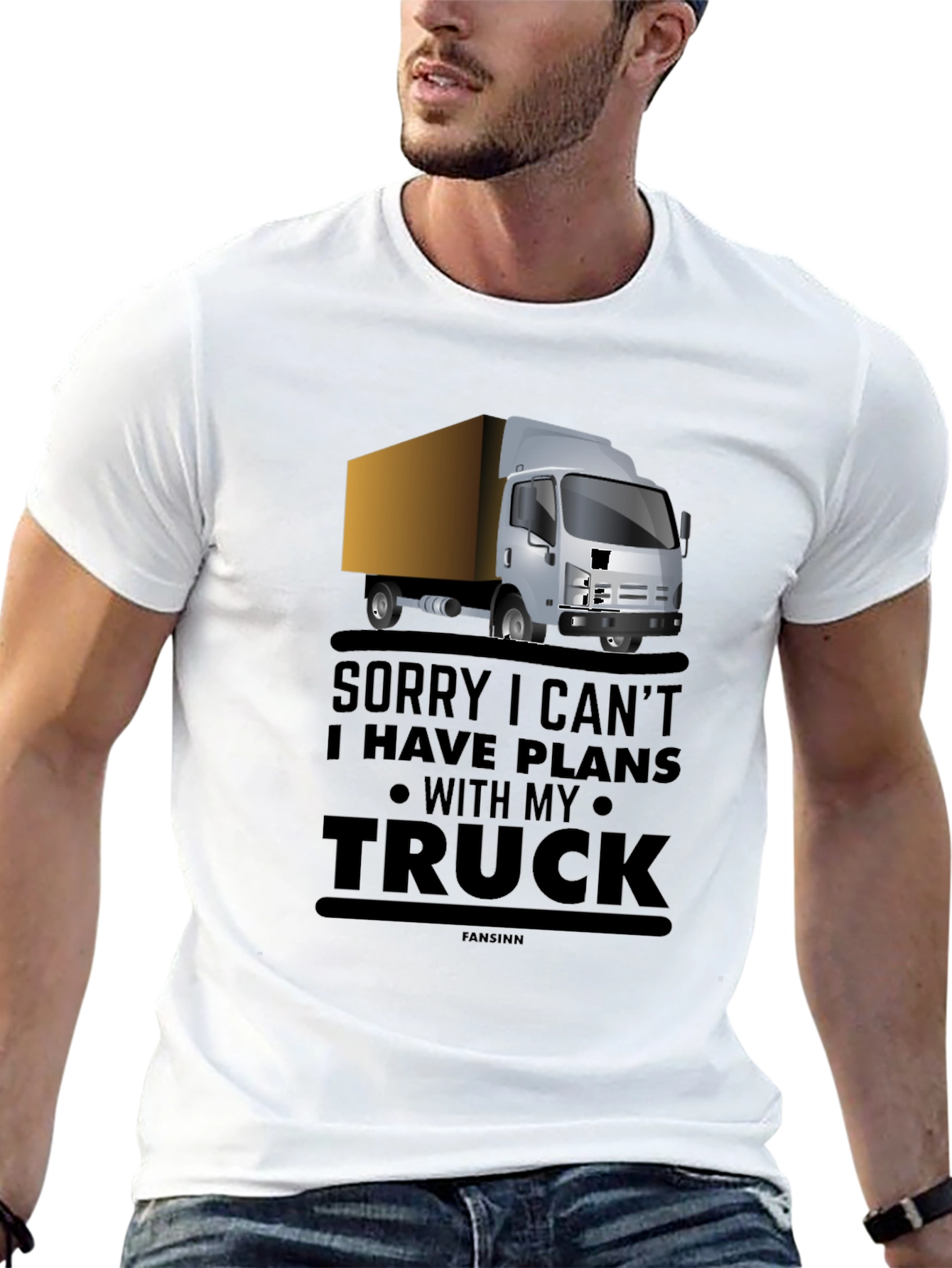 Camiseta Negra Lo Siento Tengo Planes Con Mi Camión