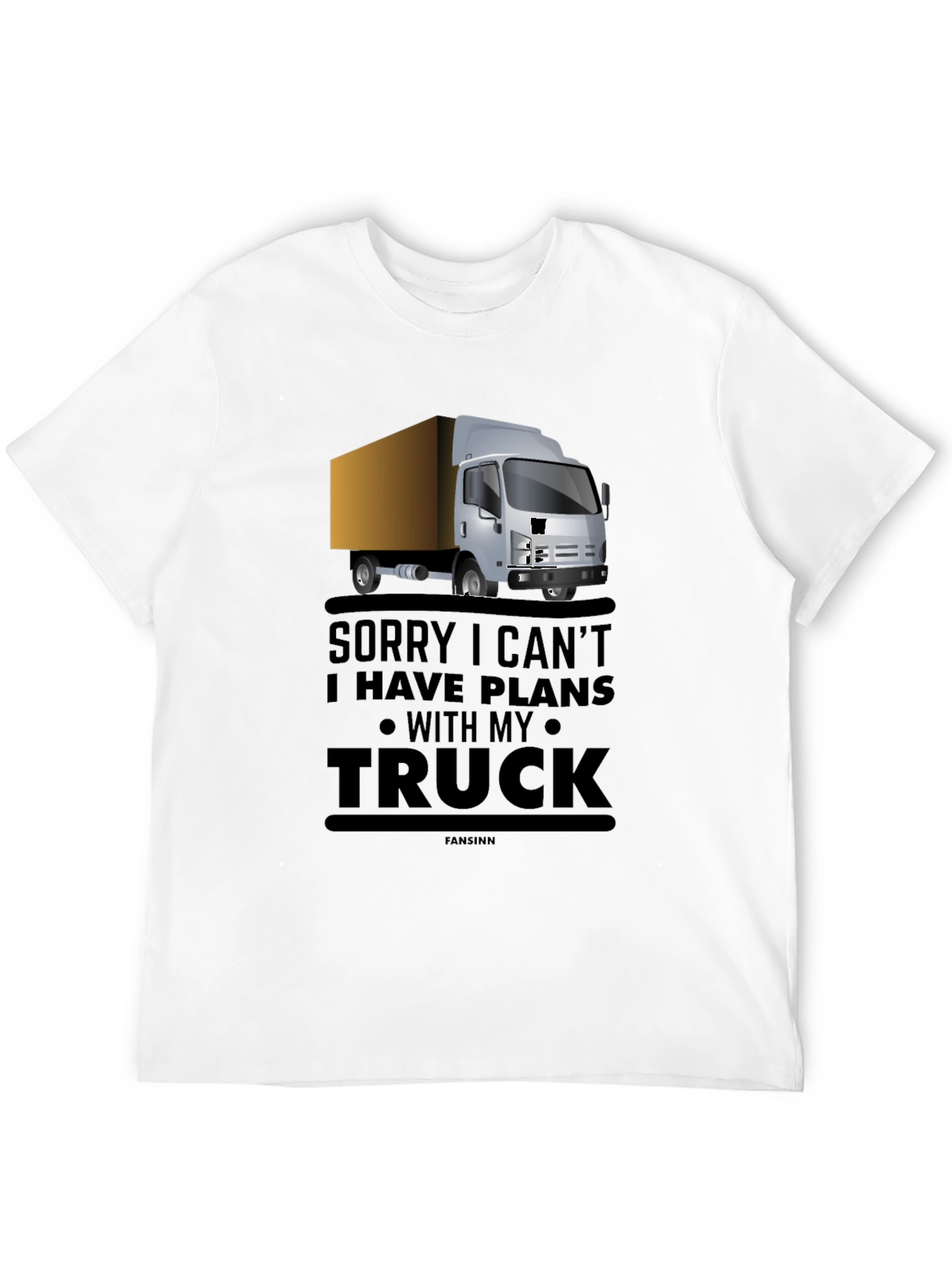 Camiseta Negra Lo Siento Tengo Planes Con Mi Camión