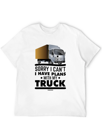 Camiseta Negra Lo Siento Tengo Planes Con Mi Camión