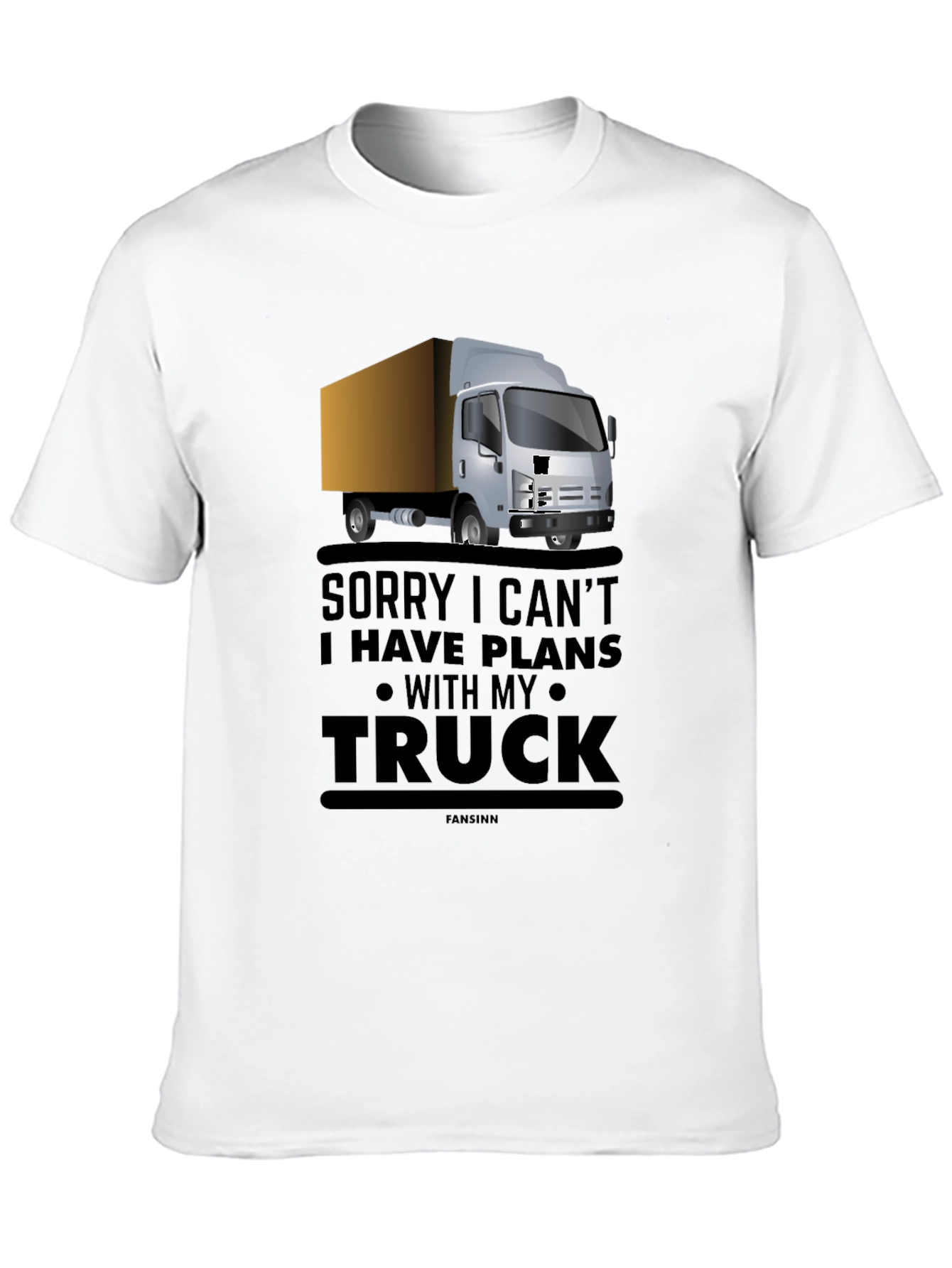 Camiseta Negra Lo Siento Tengo Planes Con Mi Camión