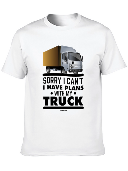 Camiseta Negra Lo Siento Tengo Planes Con Mi Camión