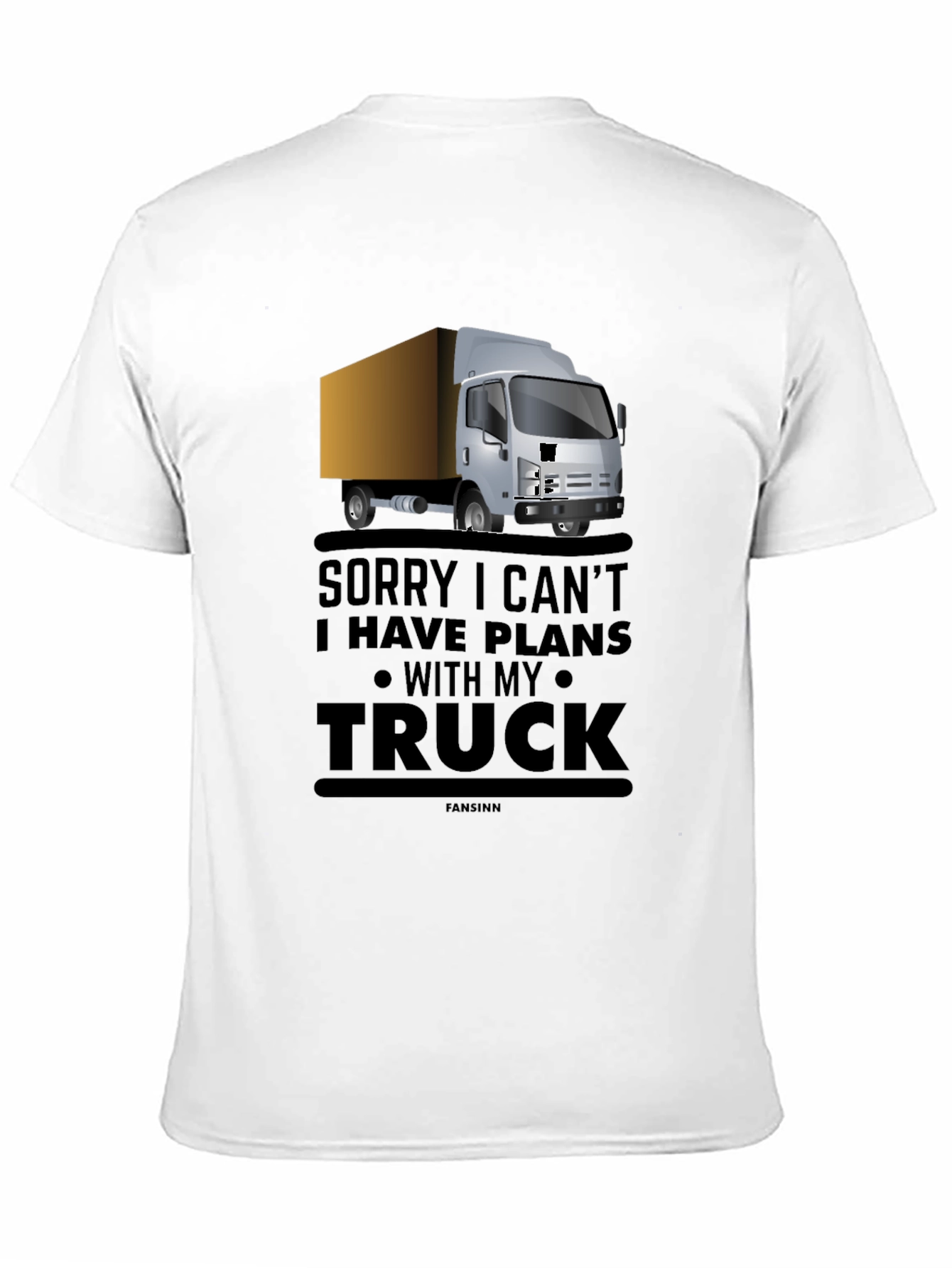 Camiseta Negra Lo Siento Tengo Planes Con Mi Camión