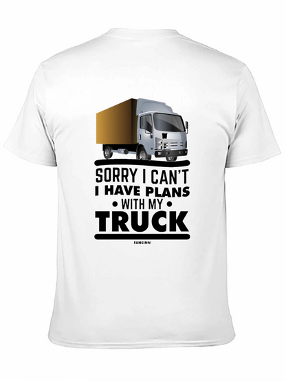 Camiseta Negra Lo Siento Tengo Planes Con Mi Camión