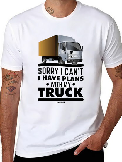 Camiseta Negra Lo Siento Tengo Planes Con Mi Camión