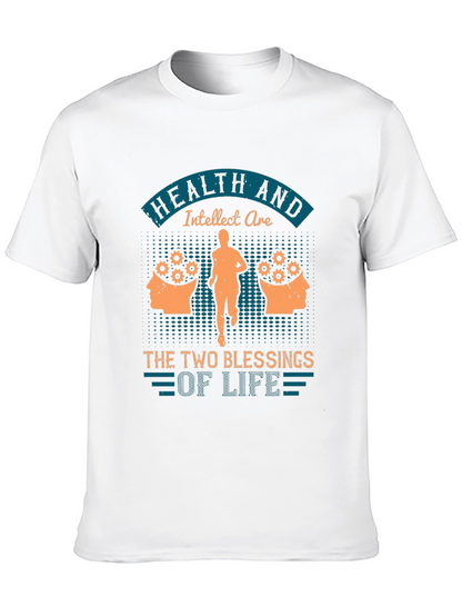 Camiseta Hombre: Salud e Intelecto Bendiciones de la Vida
