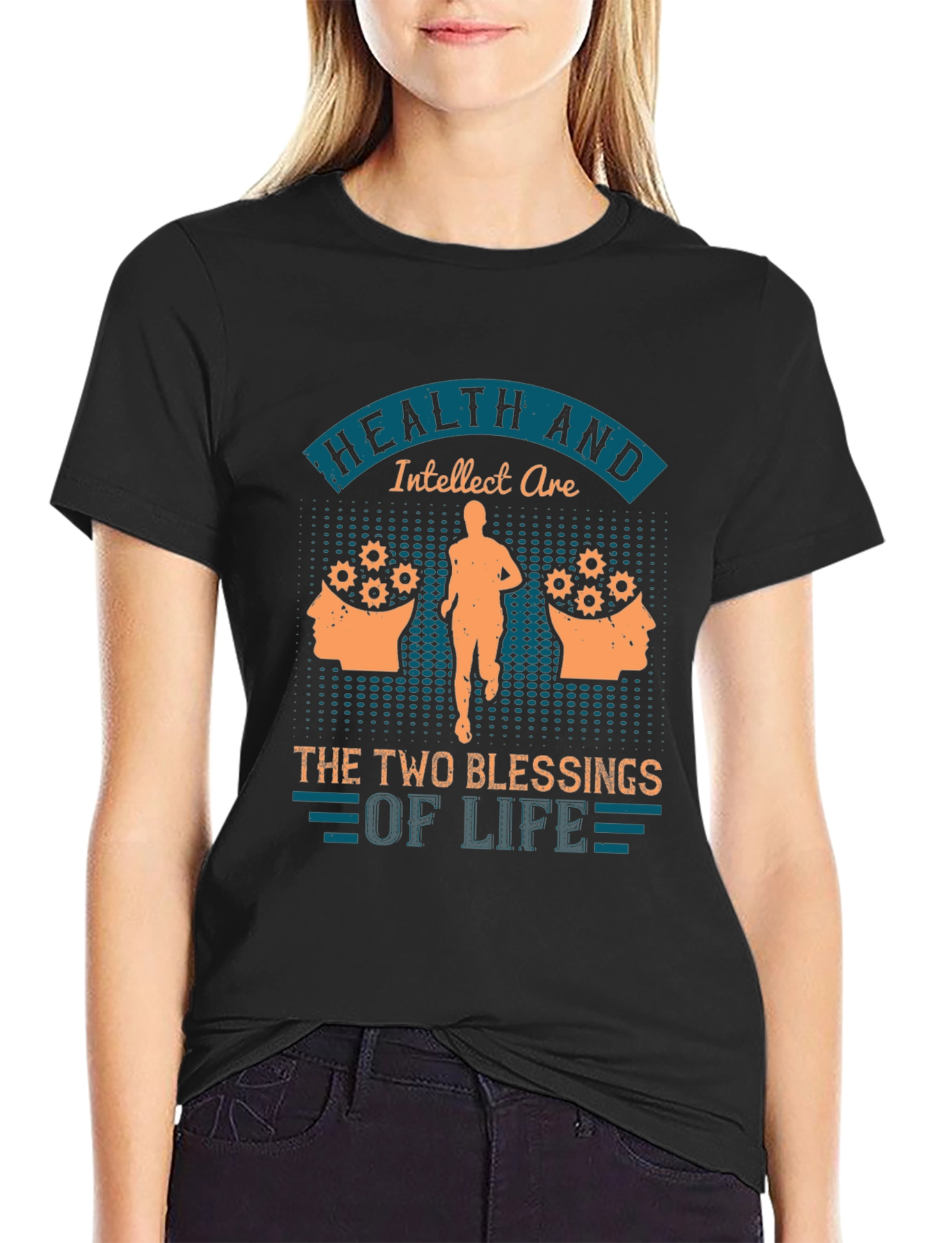 Camiseta Hombre: Salud e Intelecto Bendiciones de la Vida