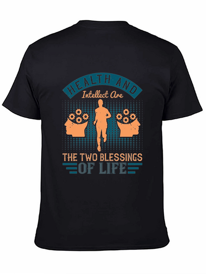 Camiseta Hombre: Salud e Intelecto Bendiciones de la Vida
