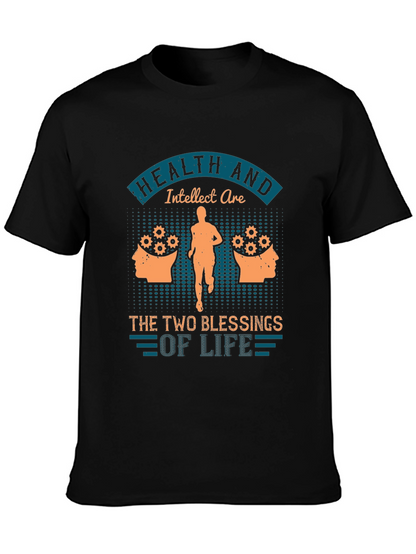 Camiseta Hombre: Salud e Intelecto Bendiciones de la Vida