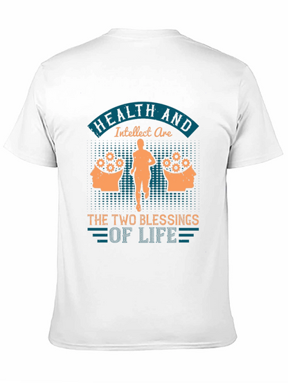 Camiseta Hombre: Salud e Intelecto Bendiciones de la Vida
