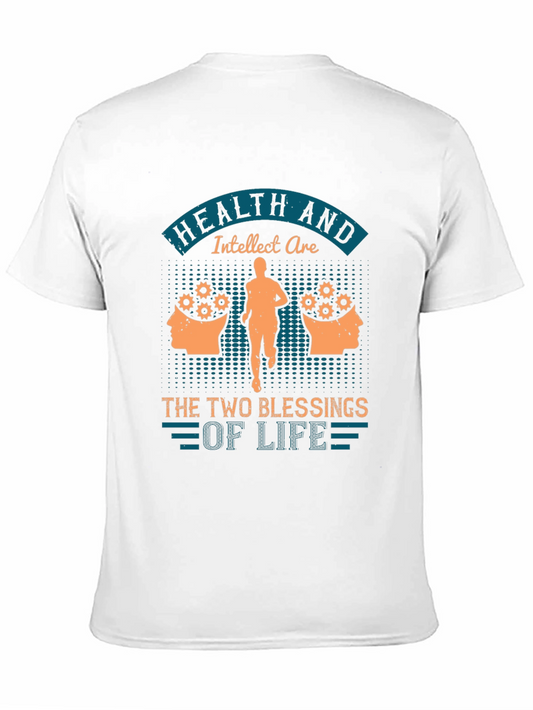 Camiseta Hombre: Salud e Intelecto Bendiciones de la Vida