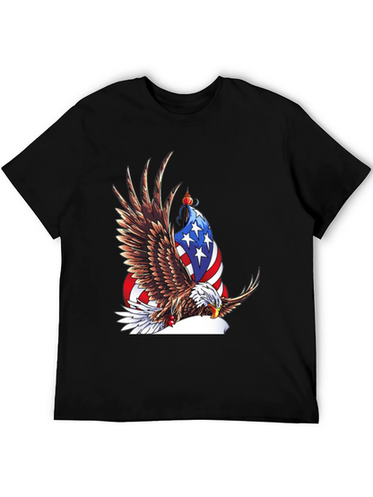 Camiseta Negra con Águila Americana