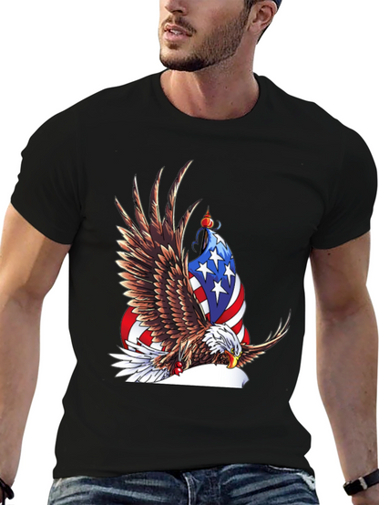 Camiseta Negra con Águila Americana