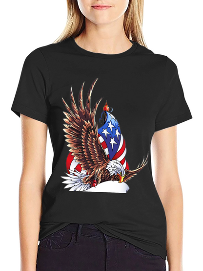 Camiseta Negra con Águila Americana