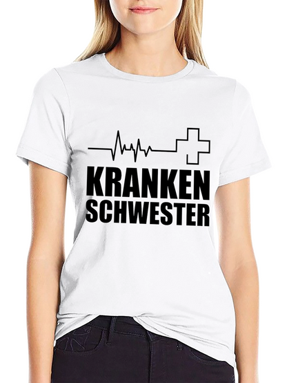 Camiseta Negra Krankenschwester Enfermera