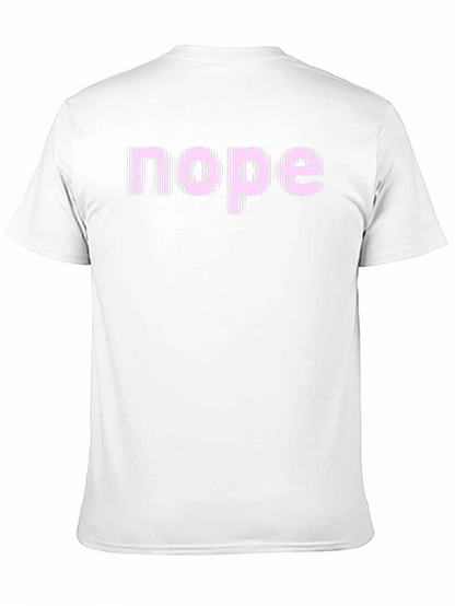 Camiseta Negra con Texto Nope Rosa
