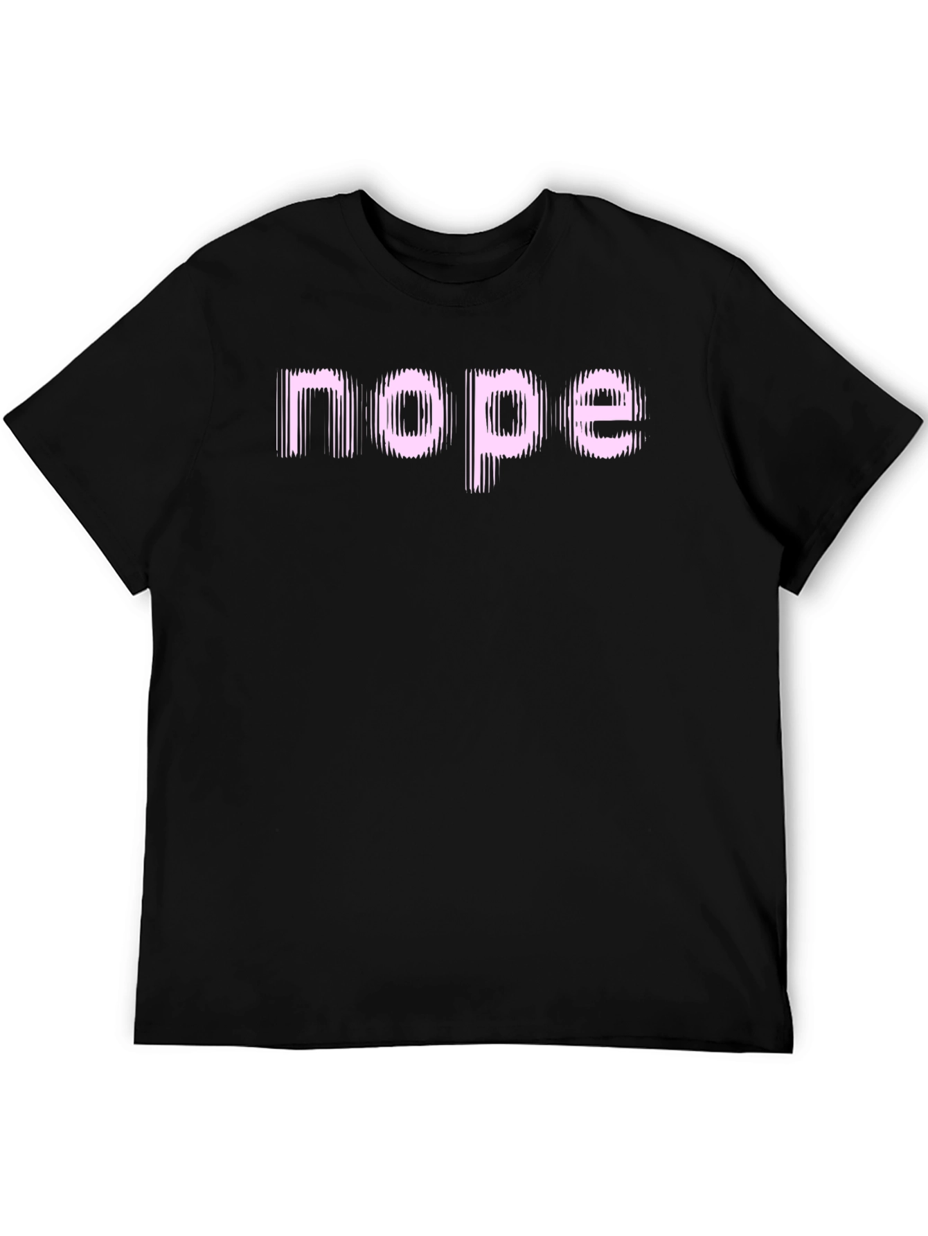 Camiseta Negra con Texto Nope Rosa