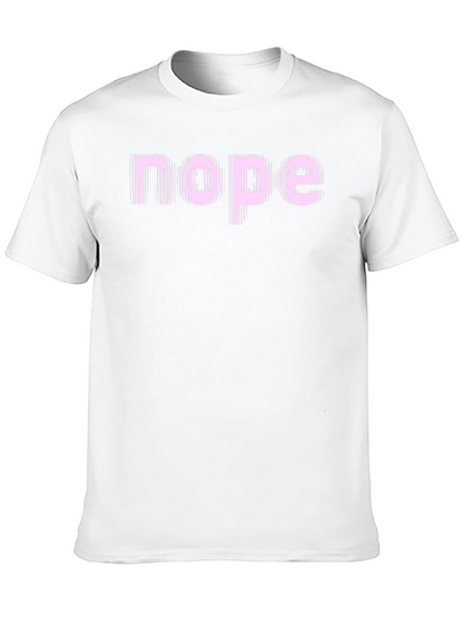 Camiseta Negra con Texto Nope Rosa