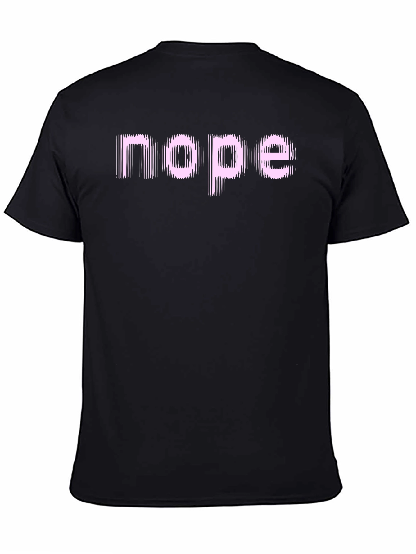 Camiseta Negra con Texto Nope Rosa