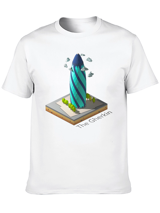 Camiseta Negra Edificio The Gherkin