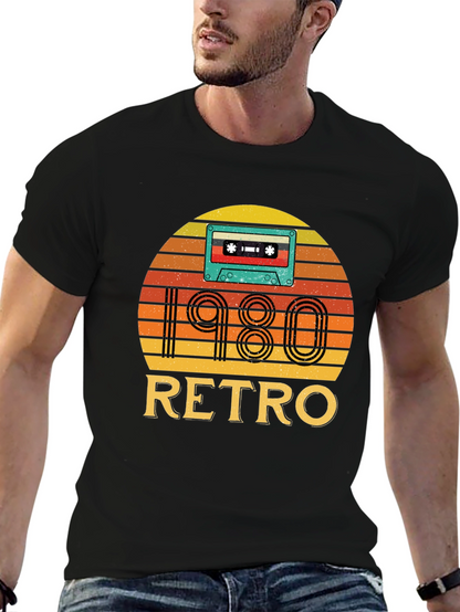 Camiseta Negra Retro 1980