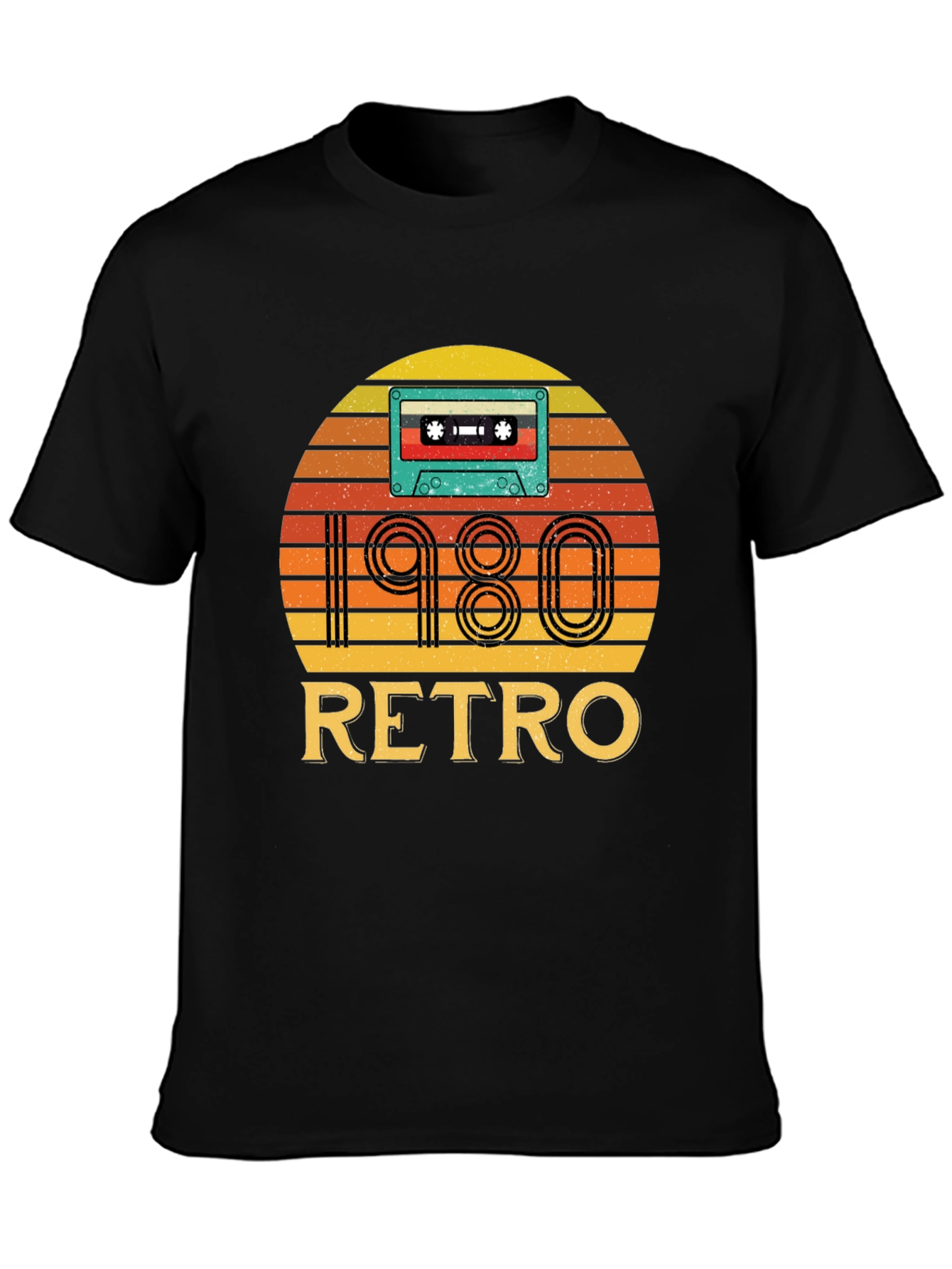 Camiseta Negra Retro 1980