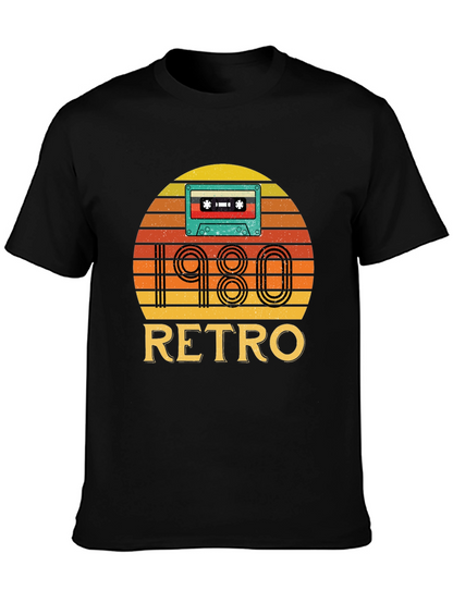 Camiseta Negra Retro 1980