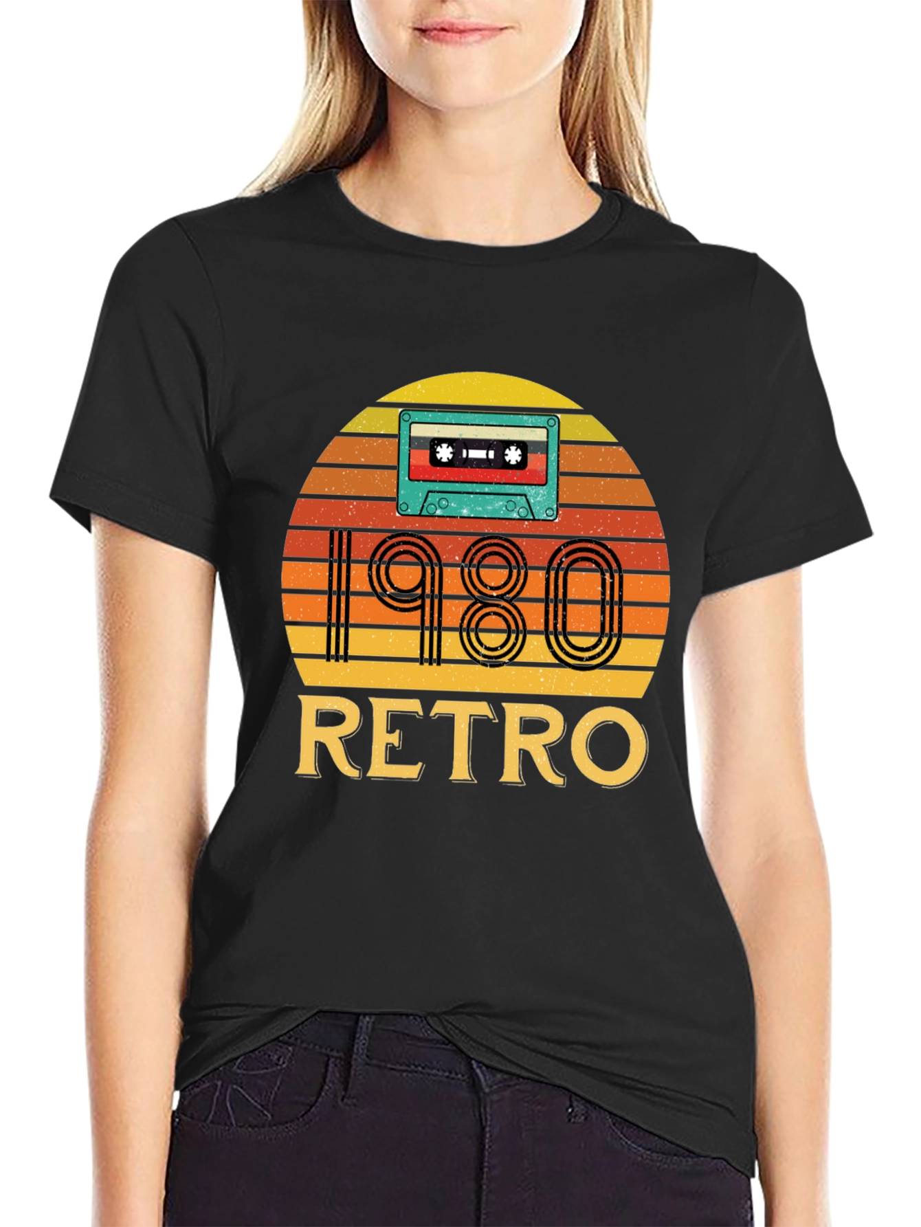 Camiseta Negra Retro 1980