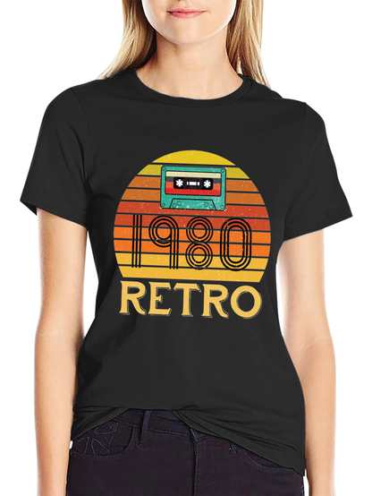 Camiseta Negra Retro 1980