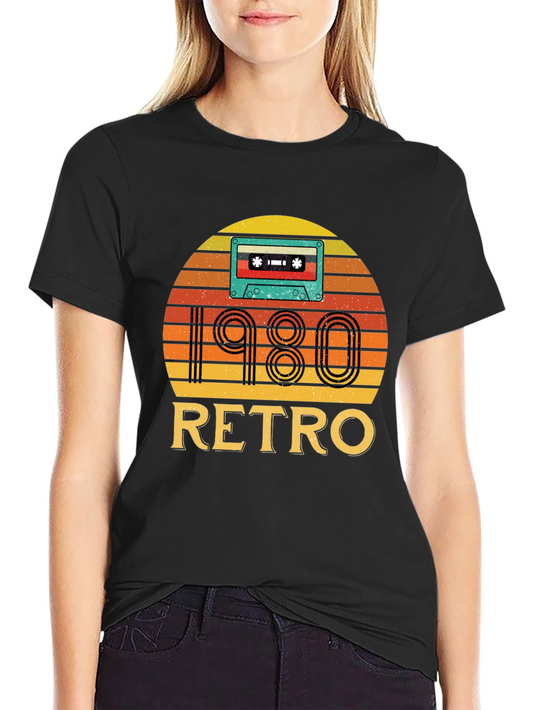 Camiseta Negra Retro 1980