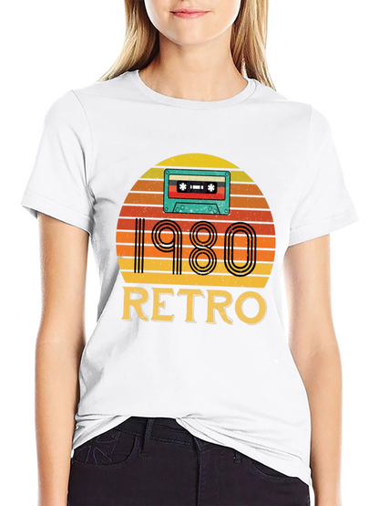 Camiseta Negra Retro 1980