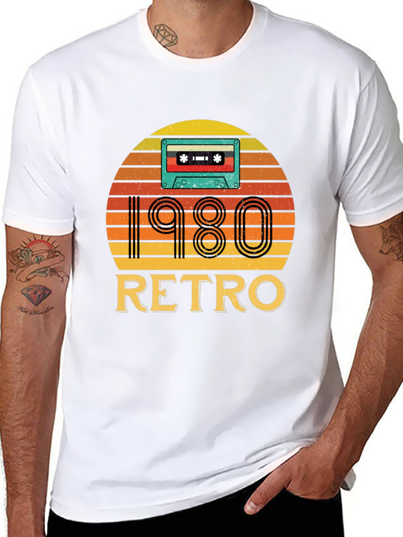 Camiseta Negra Retro 1980