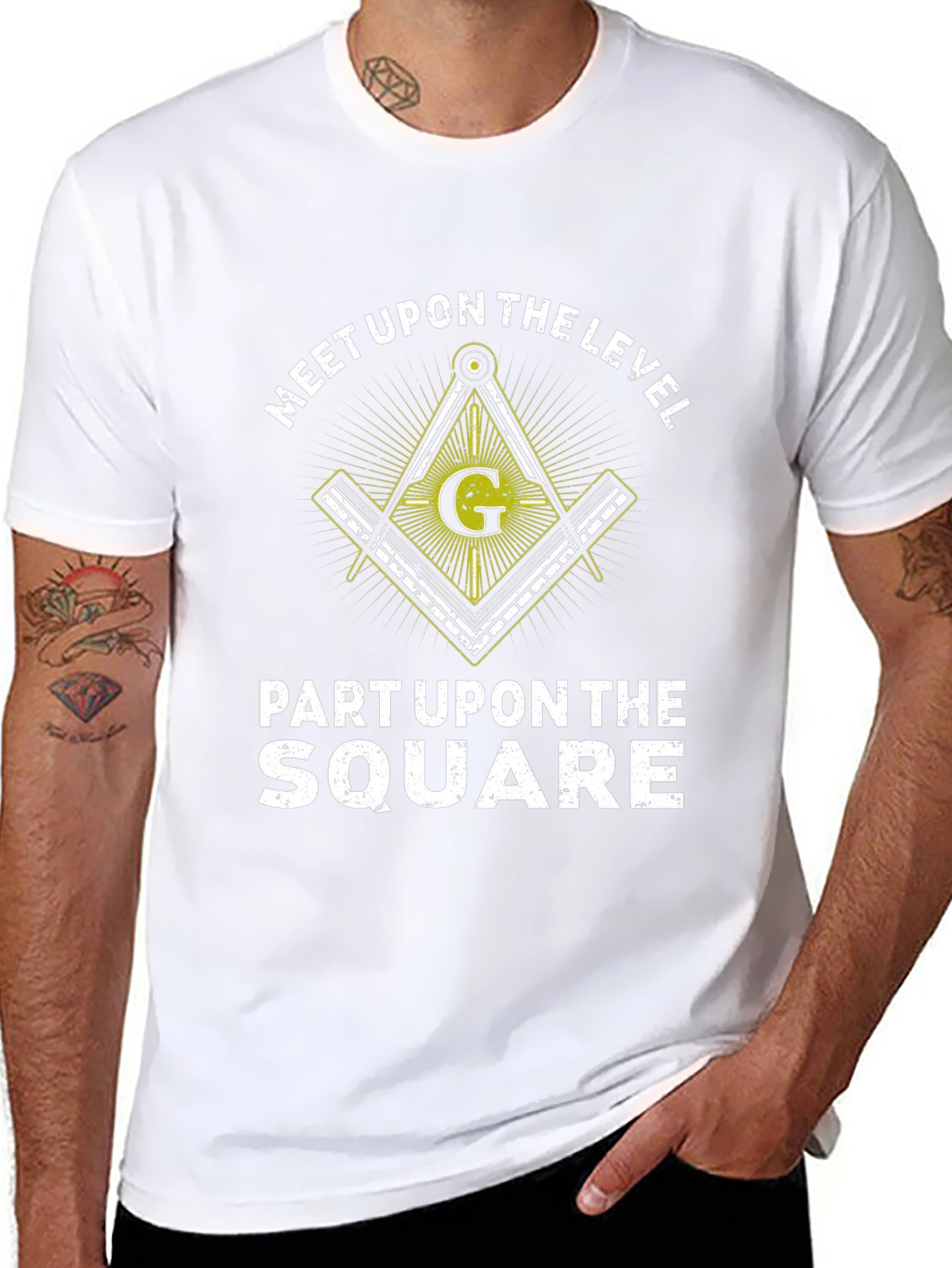 Camiseta Masónica: Encuentra y Sepárate en la Escuadra