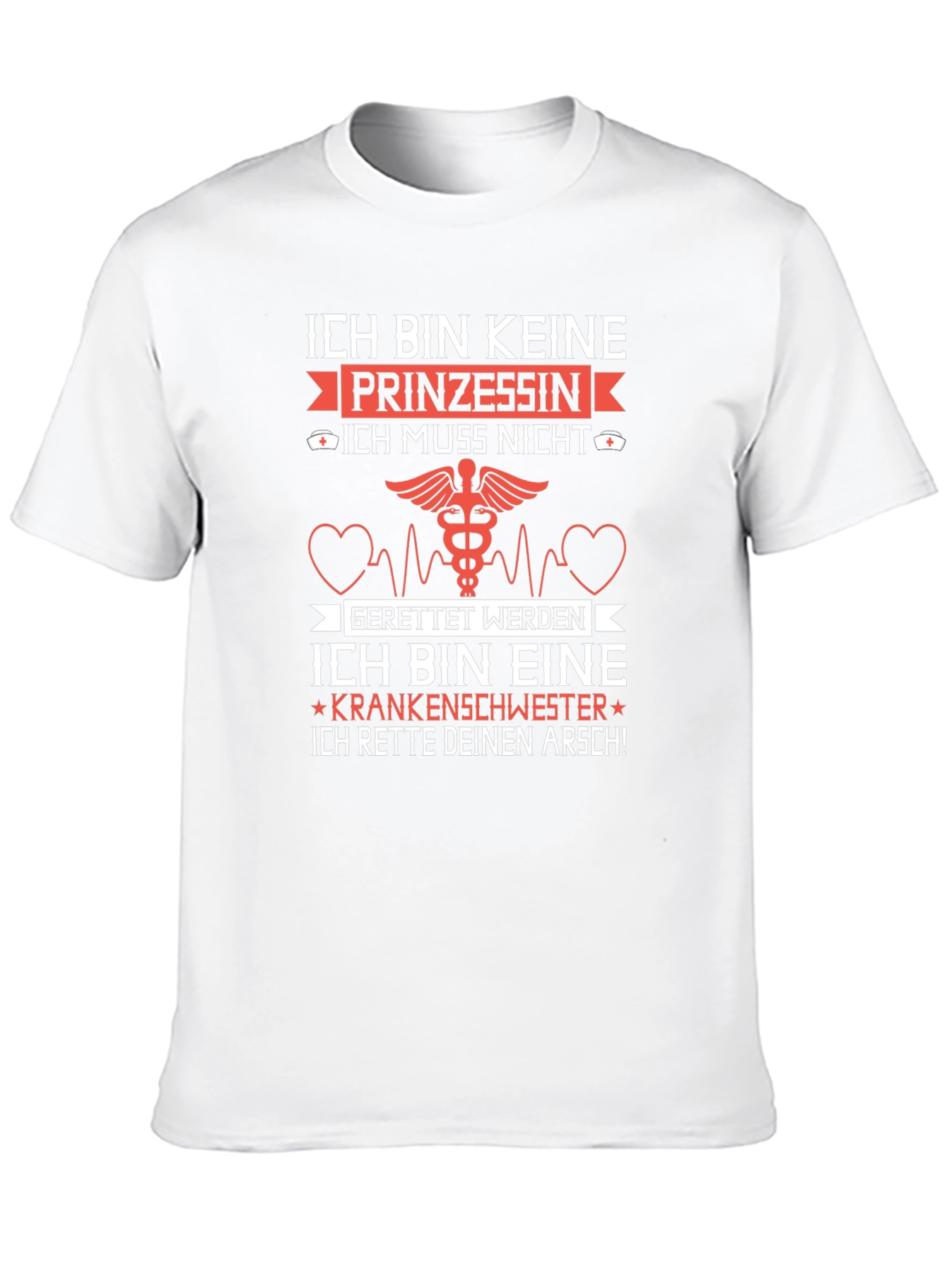 Camiseta Negra: No soy princesa soy enfermera