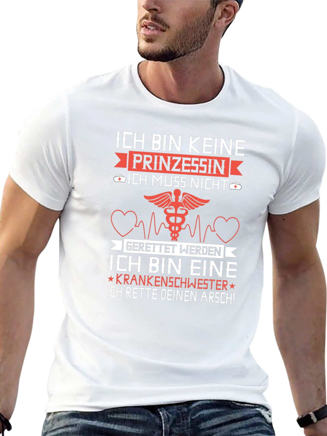 Camiseta Negra: No soy princesa soy enfermera